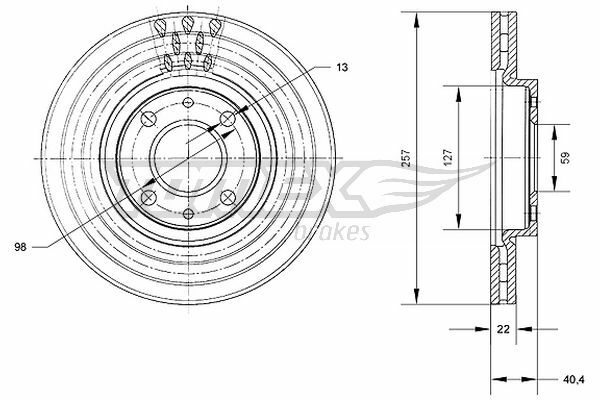 Brzdový kotúč TOMEX Brakes